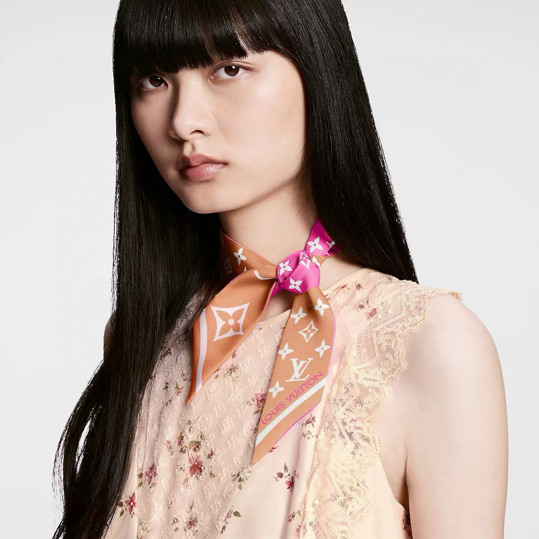 LV x TM Monogram Cherry Blossom BB Silk Bandeau