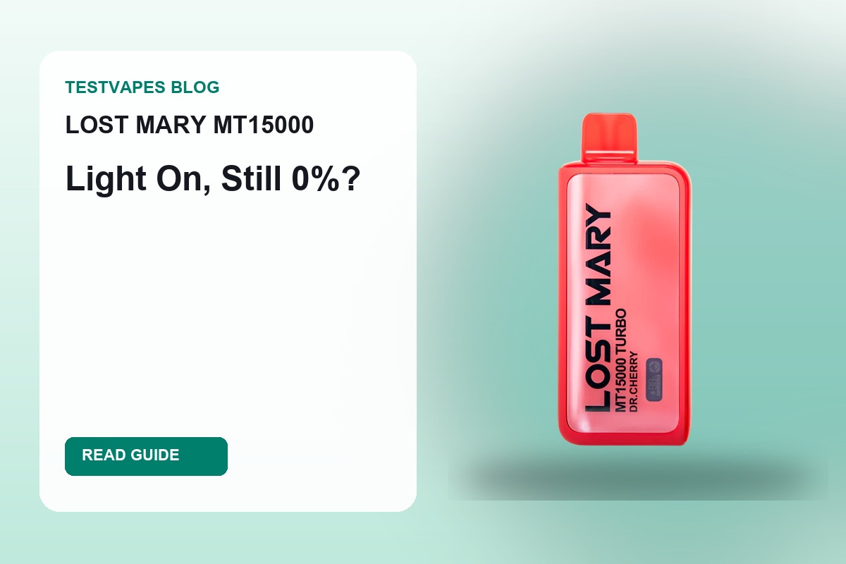 Lost Mary MT15000 Turbo disposable vape blog cover for charging light but zero battery guide