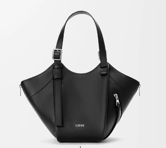 Loewe Hammock Flip Bag in Classic Calfskin-Black