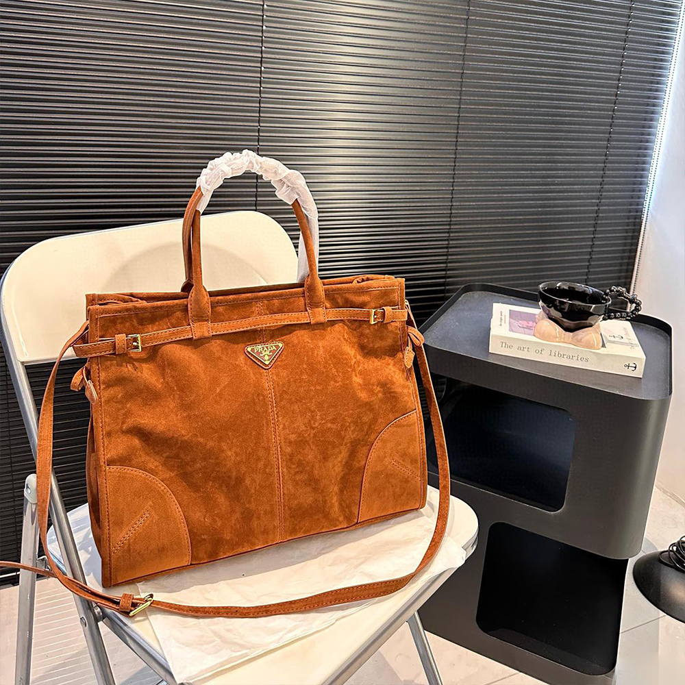 Prada Large suede handbag (Mirror Quality)