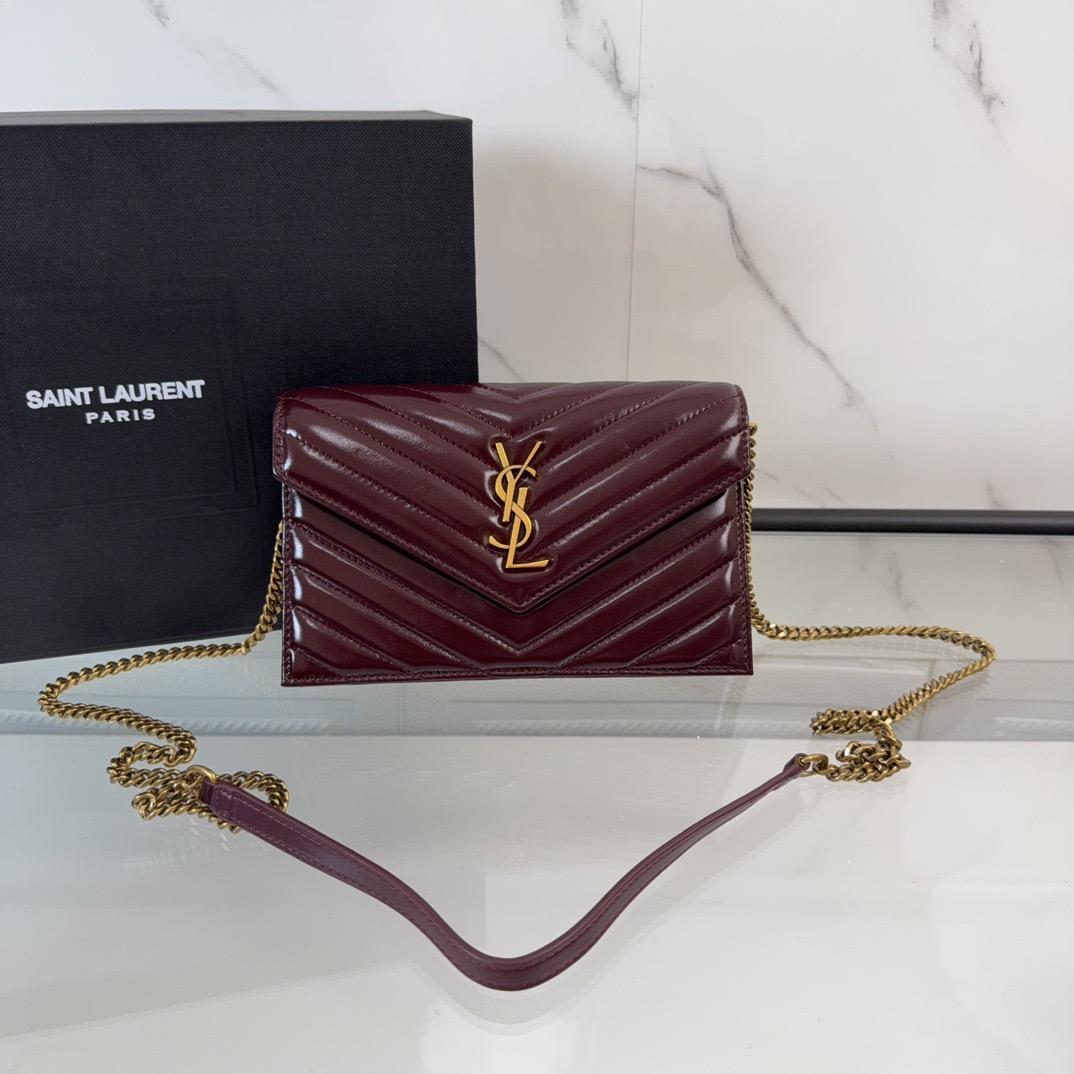 Saint Laurent YSL Classic Bag Dark Red Wine
