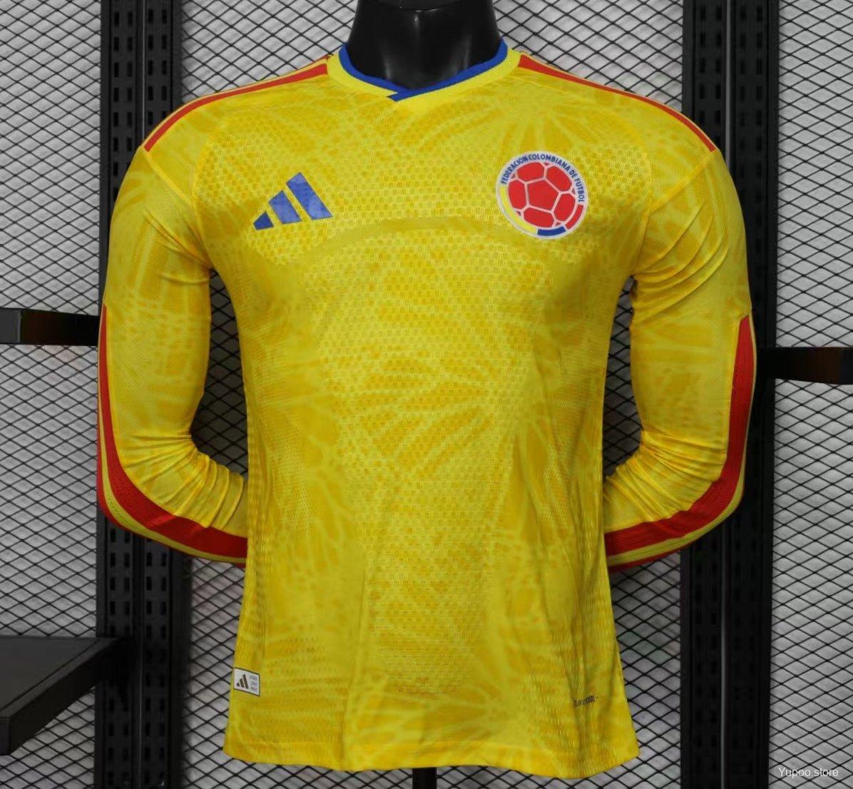 Player Version 2026 Colombia Home Long Sleeve JerseyS-2XL