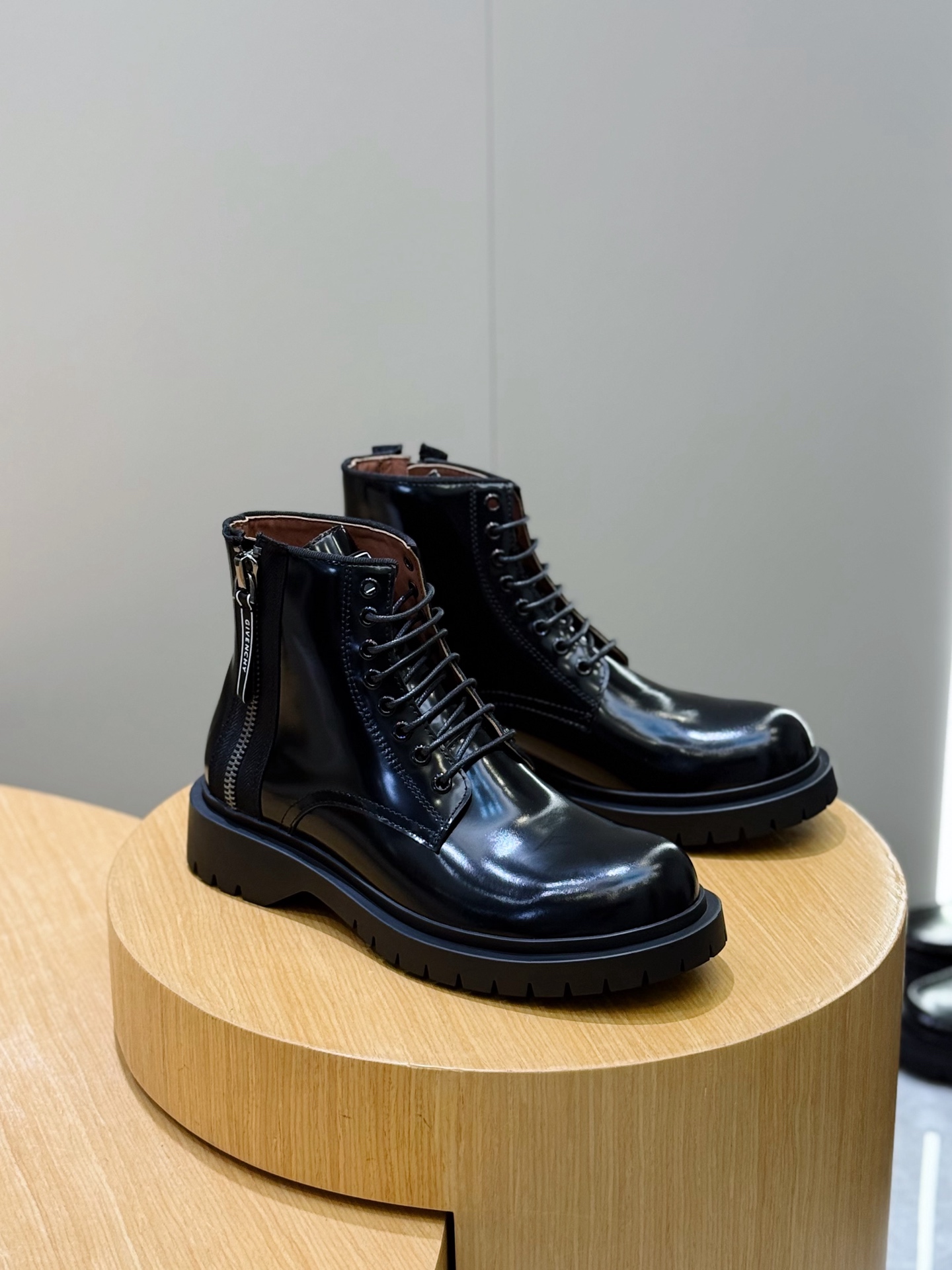 Givenchy Show Anklet Boots in Shiny leather