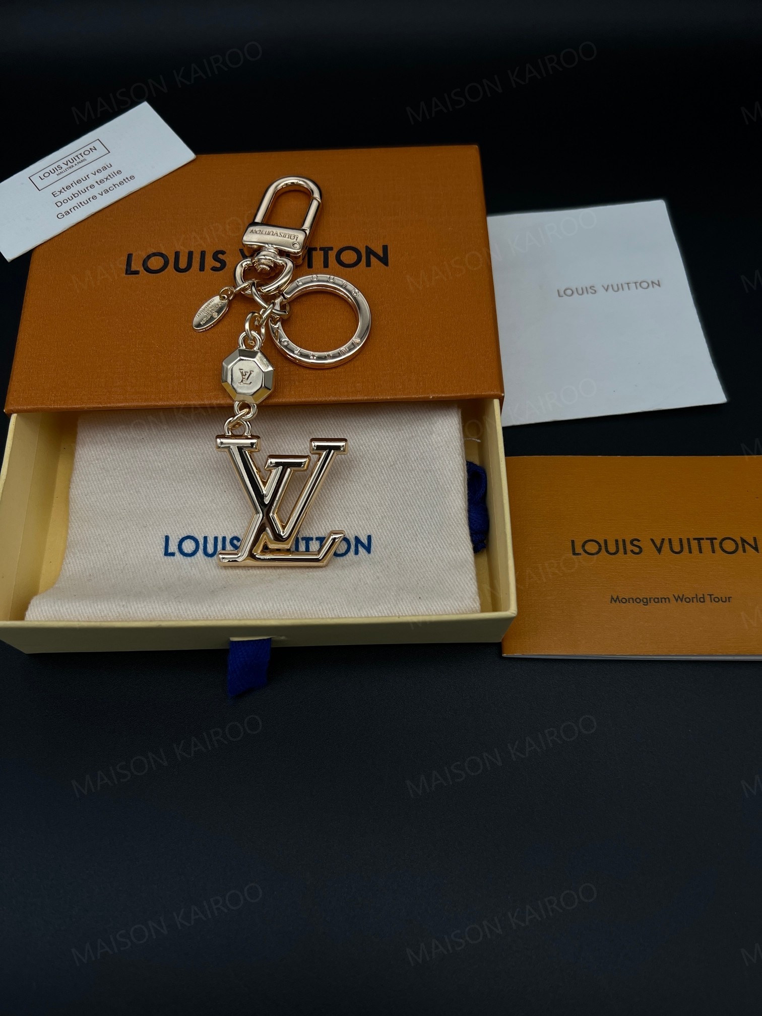 Louis Vuitton 3D LV Logo Keychain Bag Charm - KAIROO