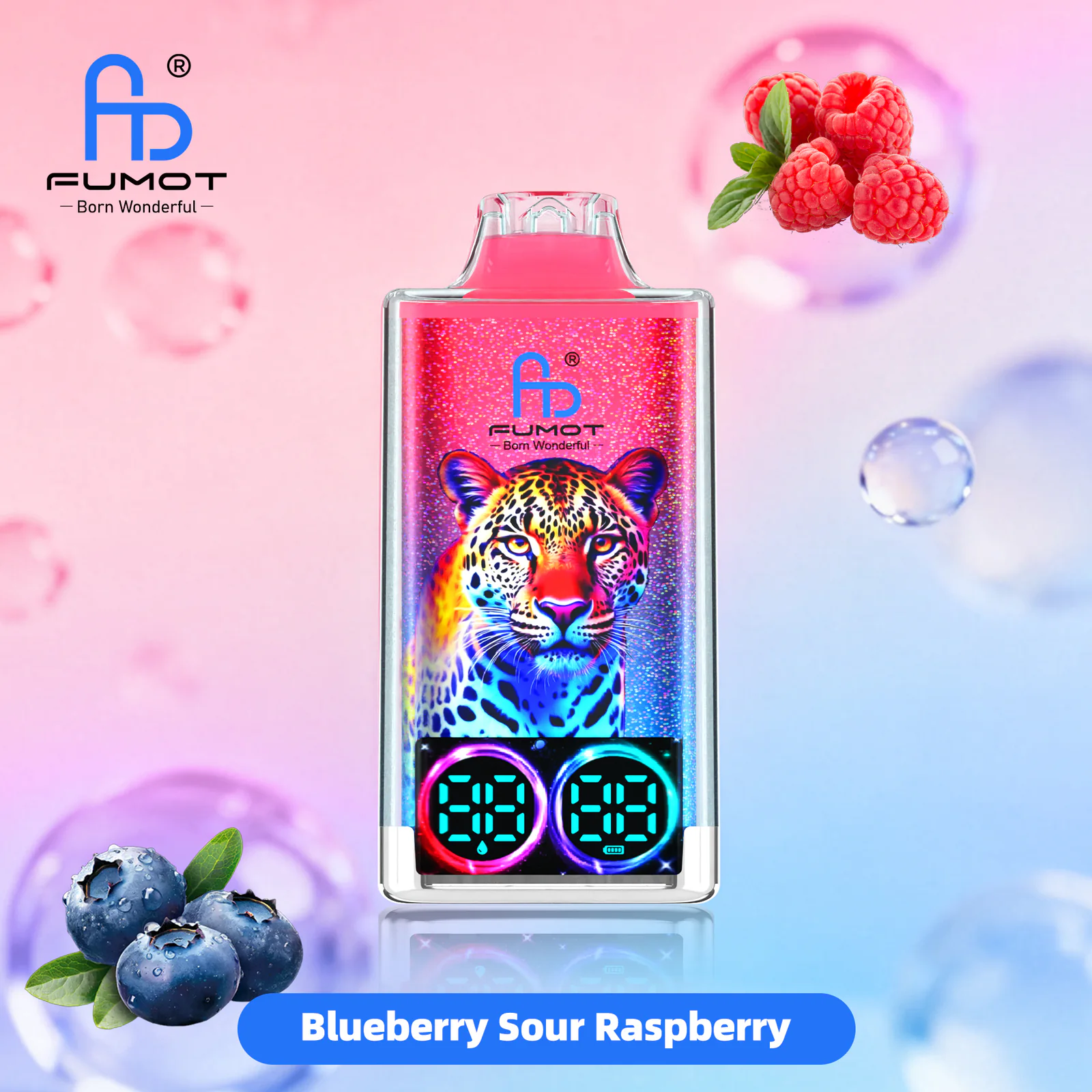 FUMOT Leopard 40K Disposable Vape – Blueberry Sour Raspberry - Vaba Vape-Shop
