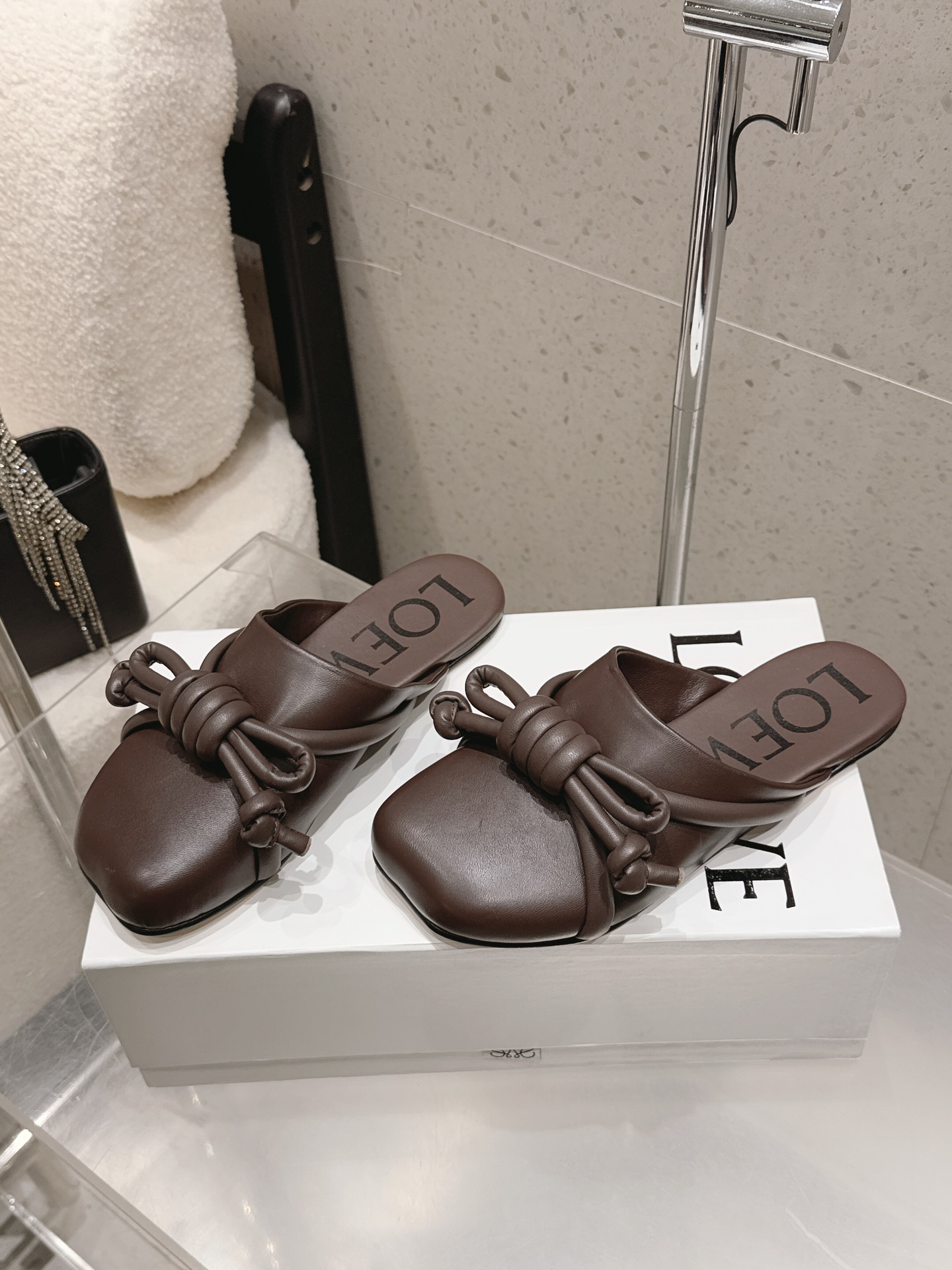 Loewe Flamenco Knot Mule in Nappa leather