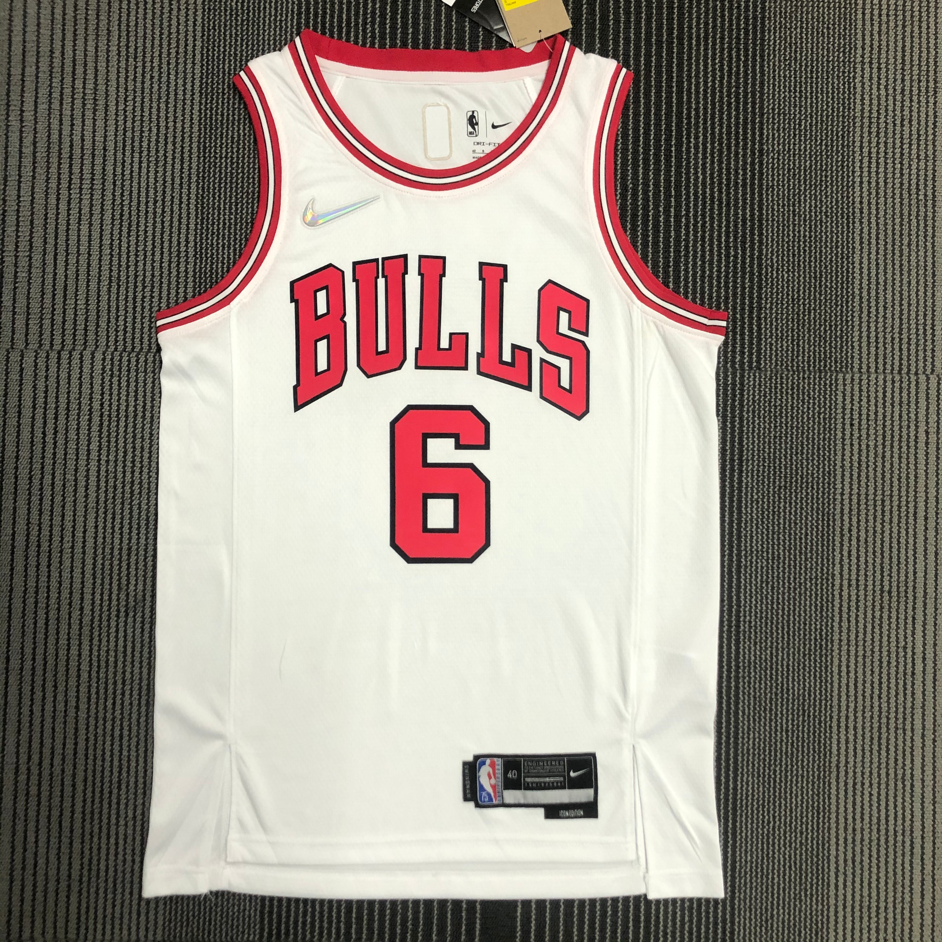 75th Anniversary Chicago Bulls White Edition No.6 Caruso