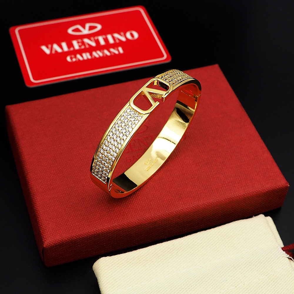 Valentino Vlogo Signature Gold Brass Bracelet