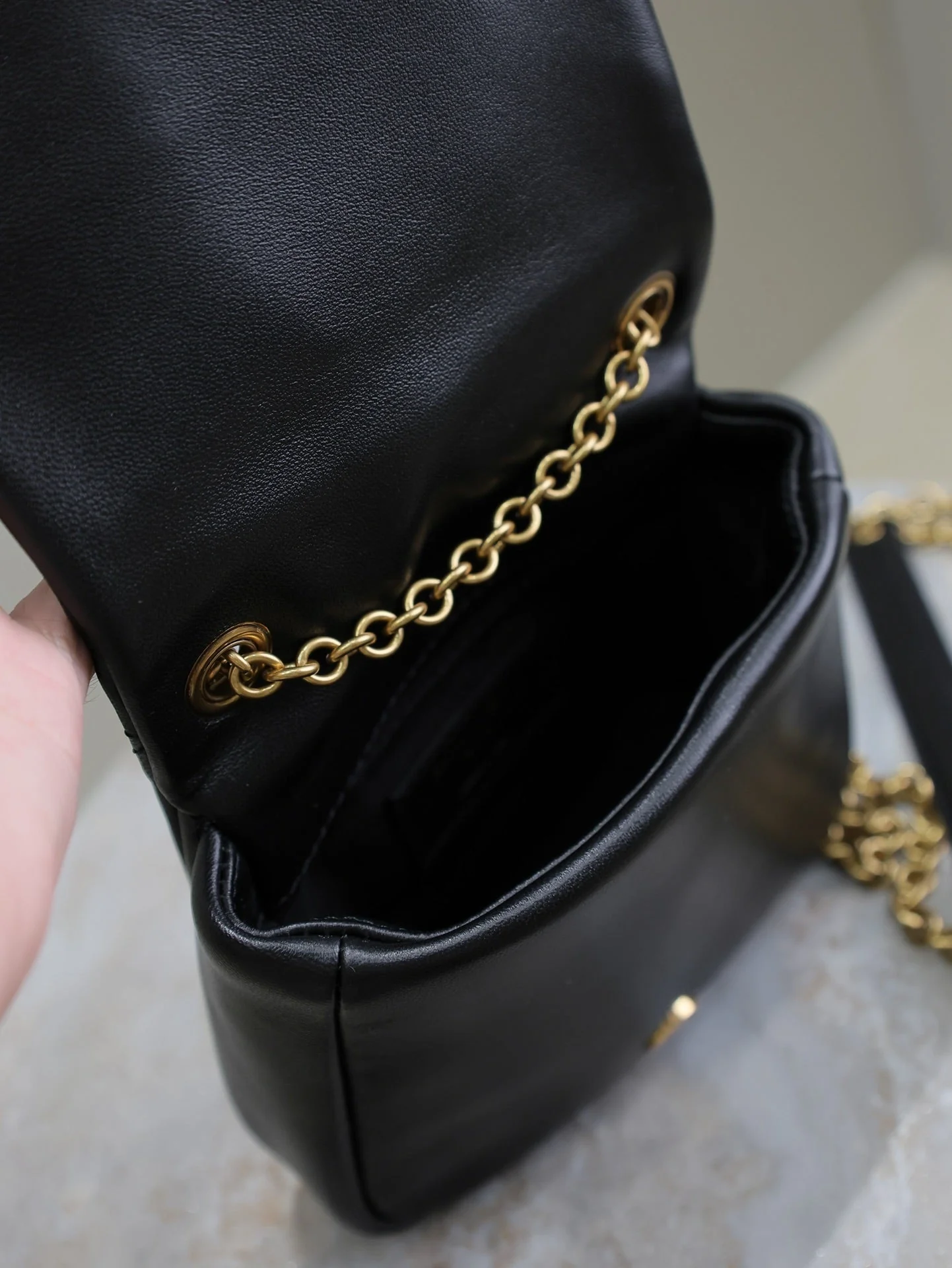 Saint Laurent YSL Mini Jamie 4.3 Shoulder Bag 16cm Black Lambskin GHW