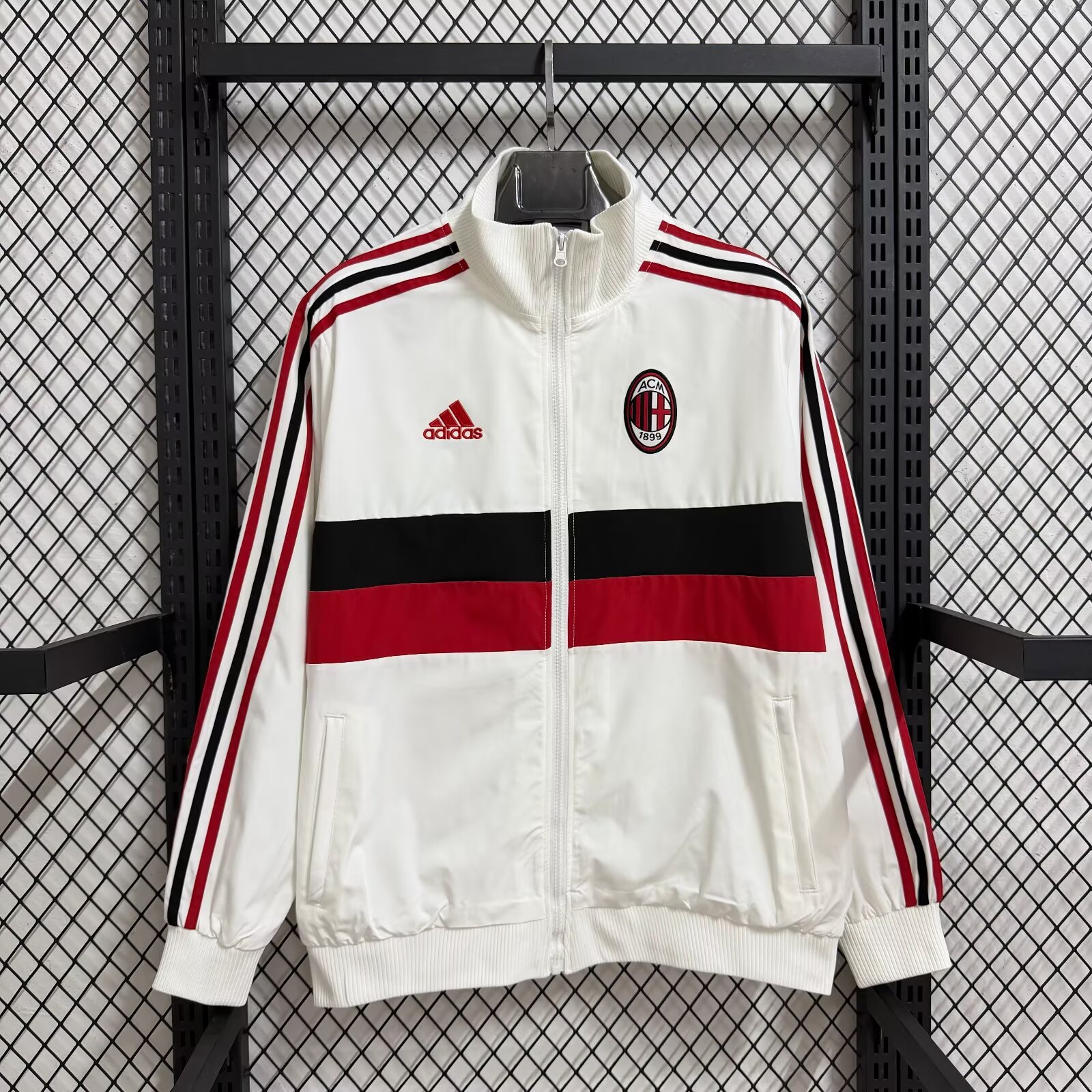 AC Milan White Retro Casual Waterproof Windbreaker F1075