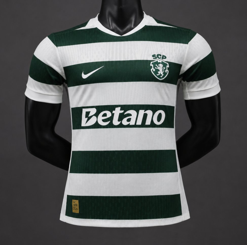 Player Version 26/27 Sporting Lisbon Home Green Stripes Jersey S-XXL - musan