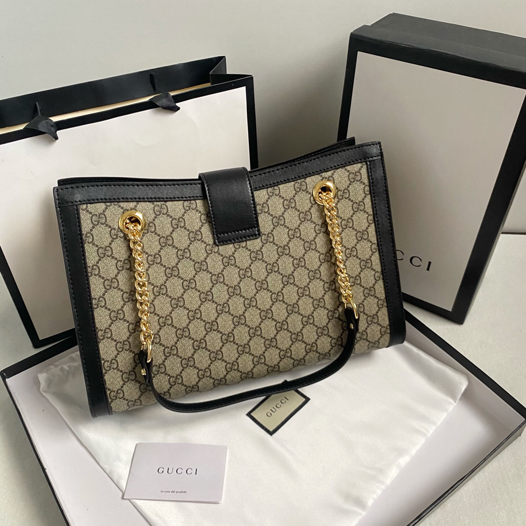 Gucci padlock series lock double shoulder strap handbag