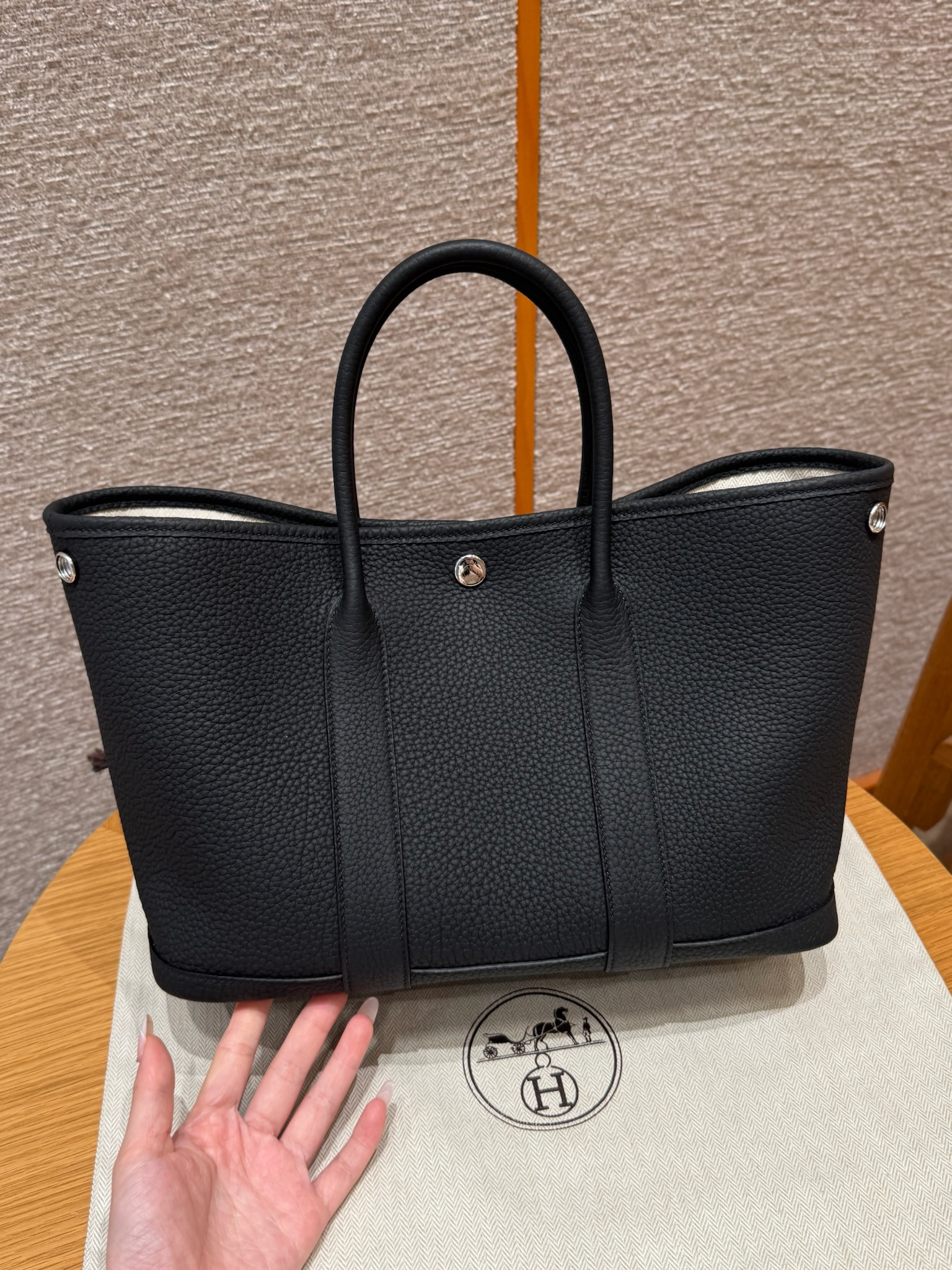 Hermes Black Negonda Garden Party 30 TPM
