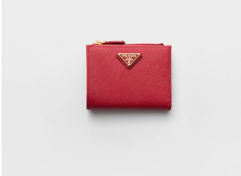 Prada Saffiano Small Wallet-Red