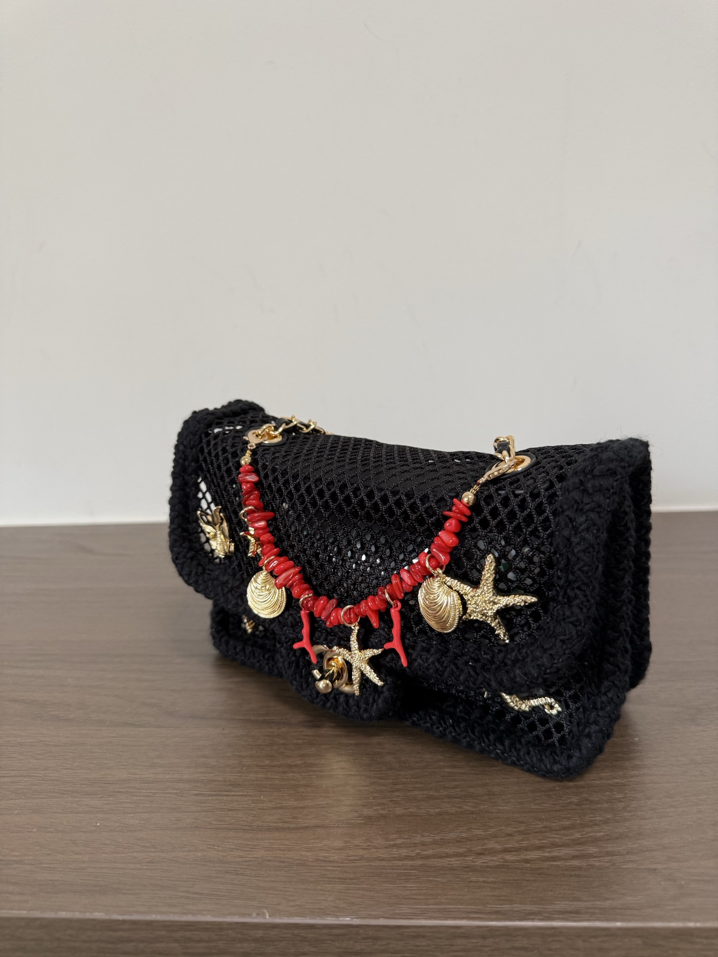 Chanel Coco beach woven CF crossbody bag
