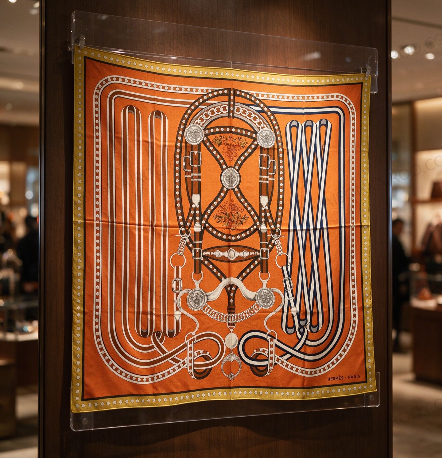 Hermes Equestrian Bridle 140 Silk‑Cashmere Shawl Scarf - KAIROO