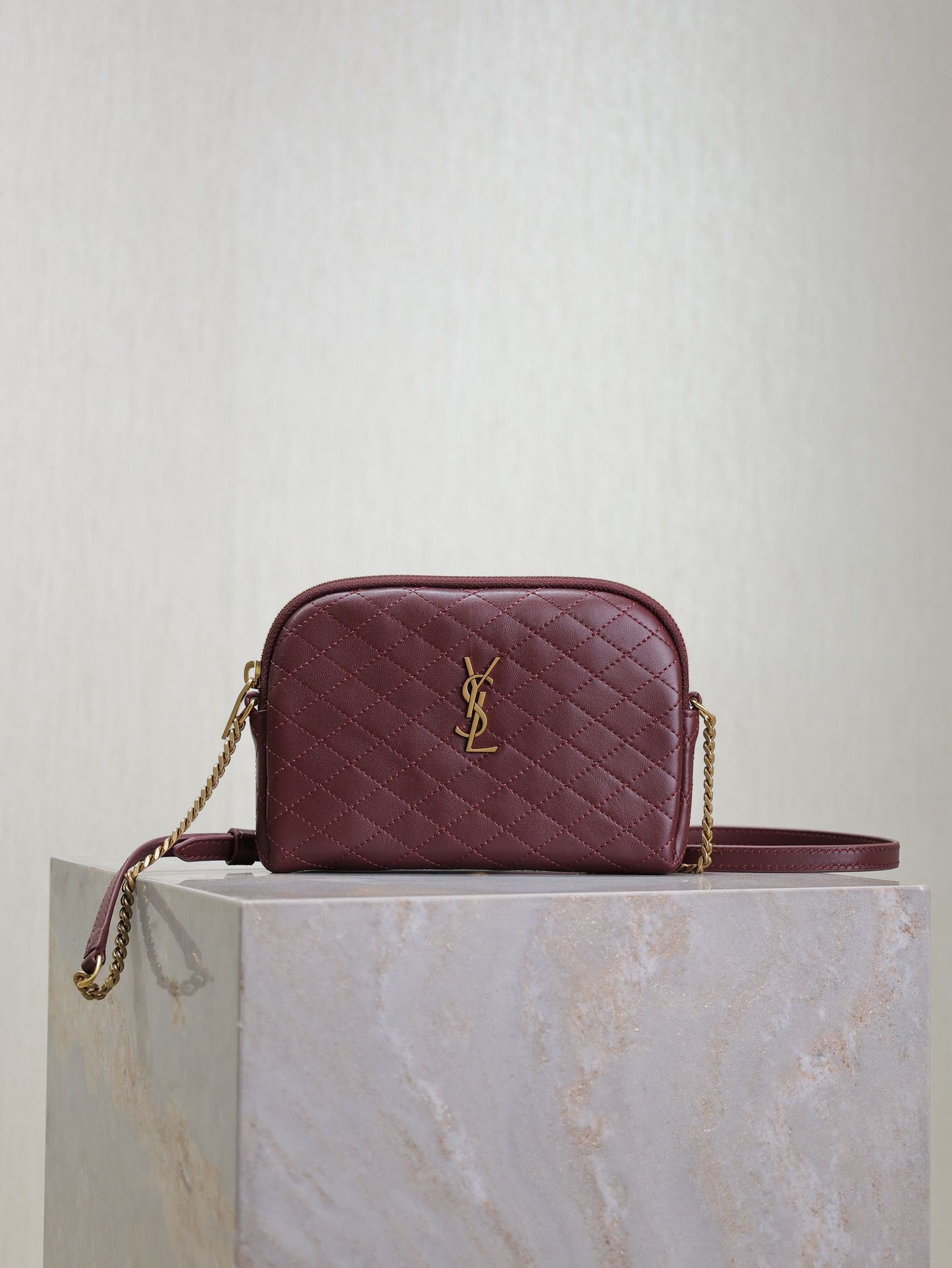 Saint Laurent YSL GABY sheepskin leather camera bag