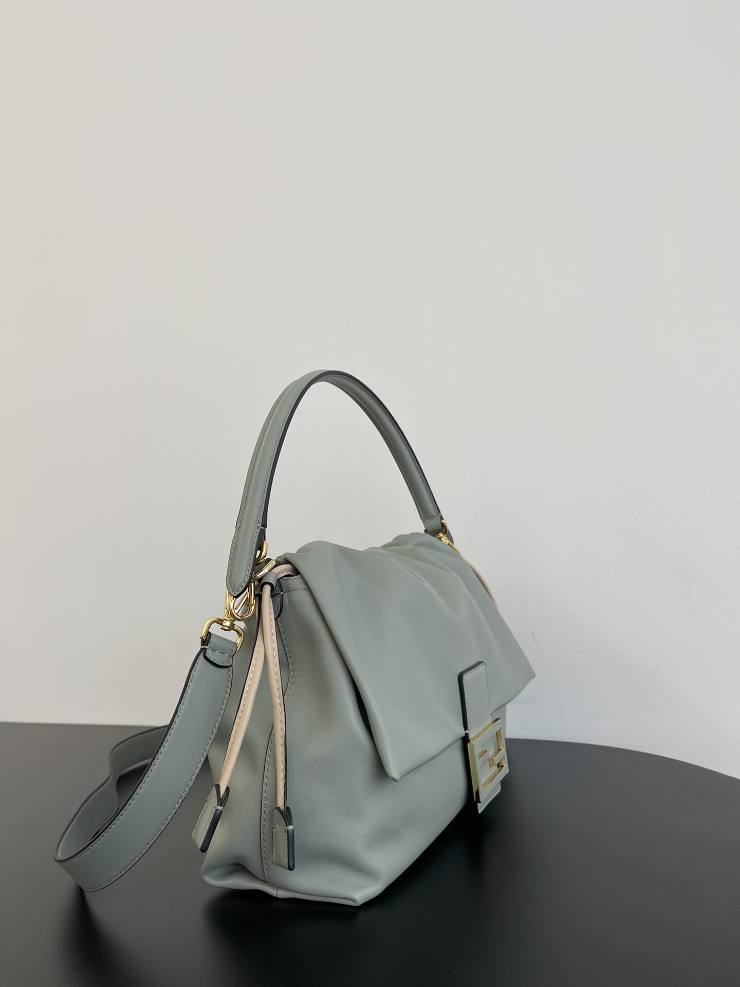 Fendi Large Baguette Soft Bag in Nappa leather-Light Green