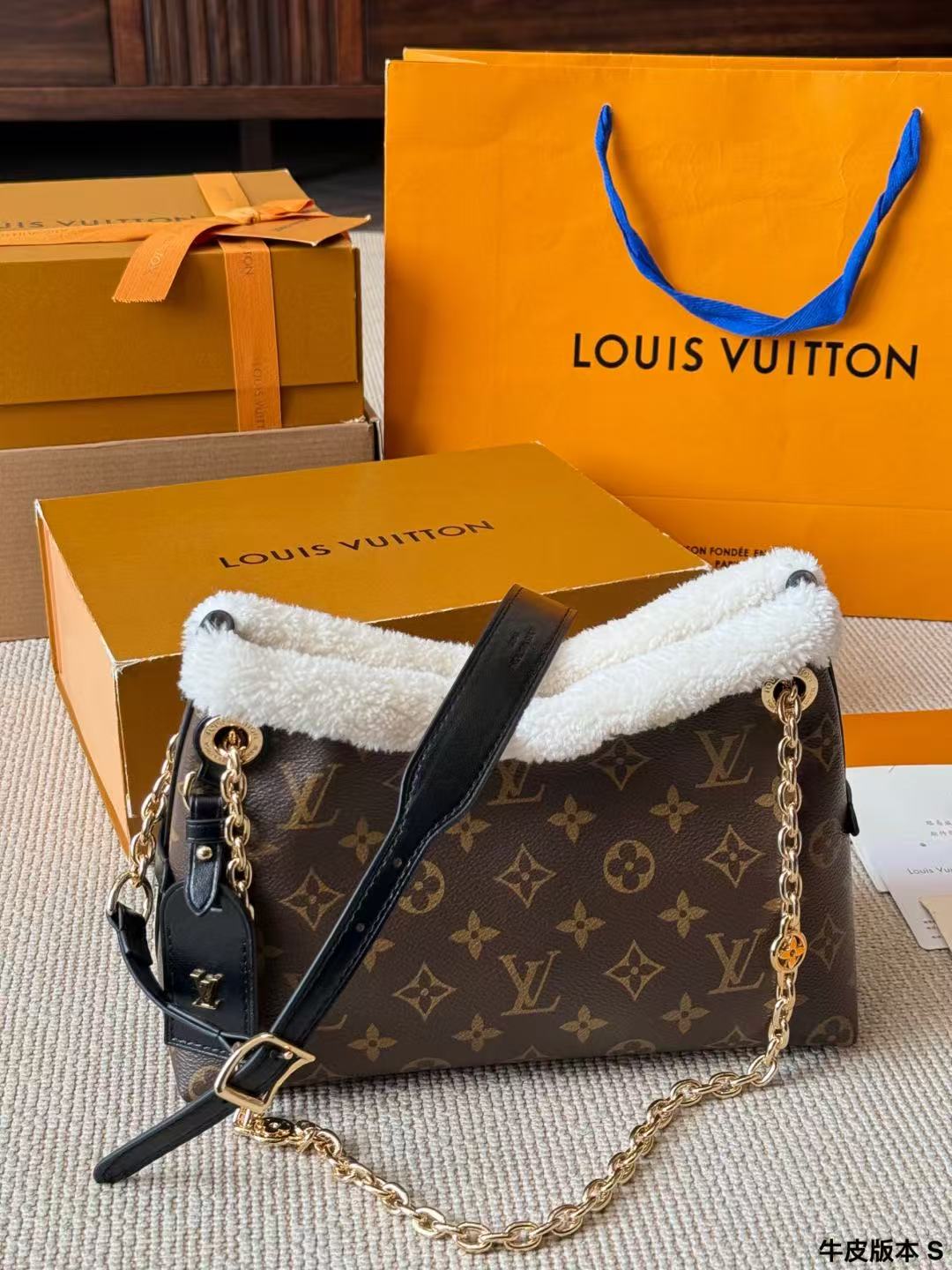 Louis Vuitton LV Carryall Teddy Wool Bag