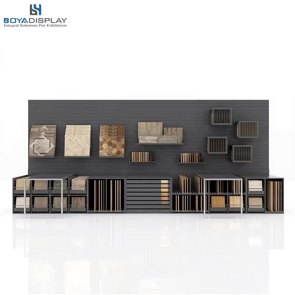 Customized Wood Flooring Hardwood Timber Sample Display Cabinet Ceramic Tile Stone Granite Stand Combination Drawer Rack Display