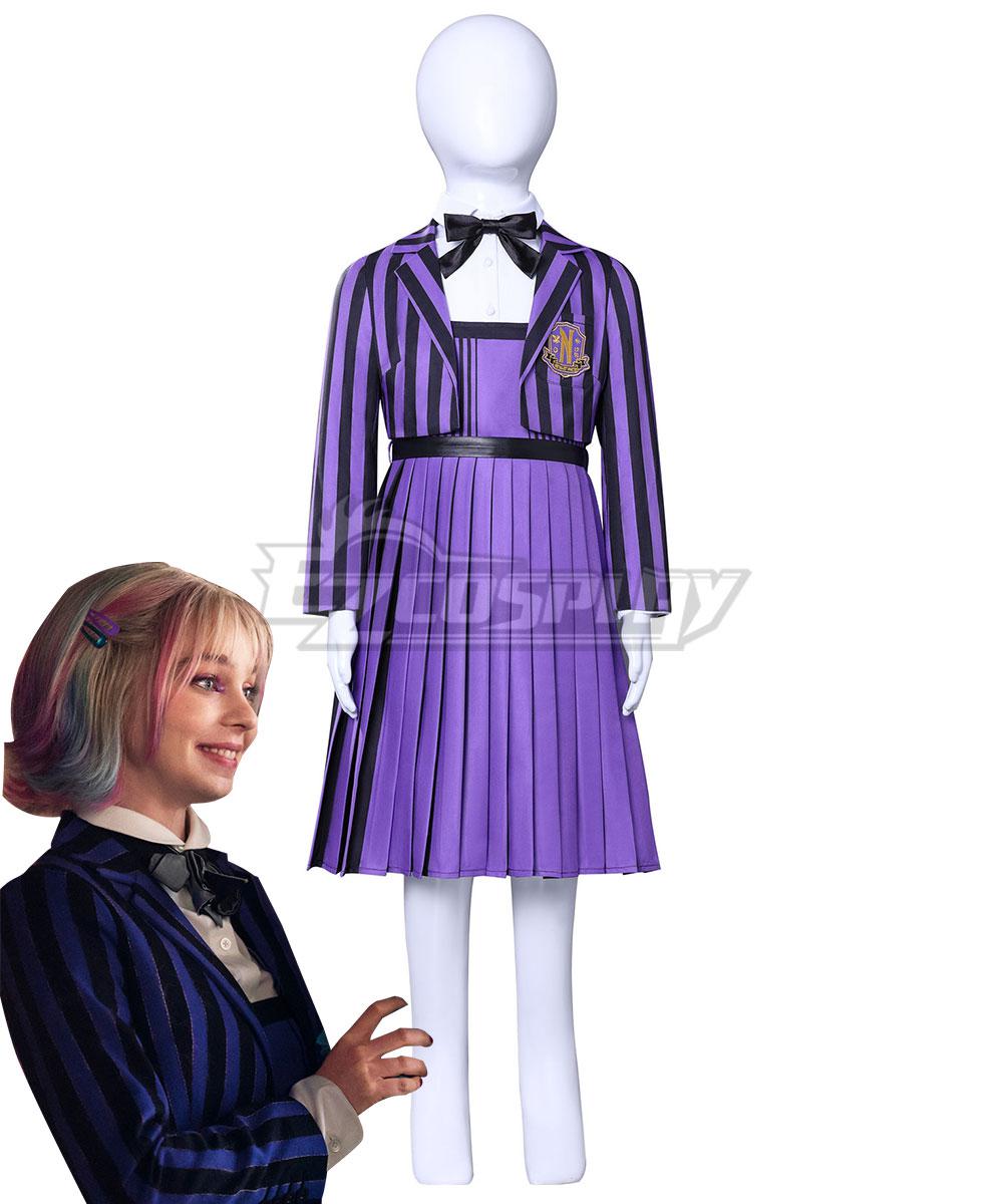 Kid Size Wednesday Season 2 Enid Sinclair Nevermore Uniform Cosplay Costume