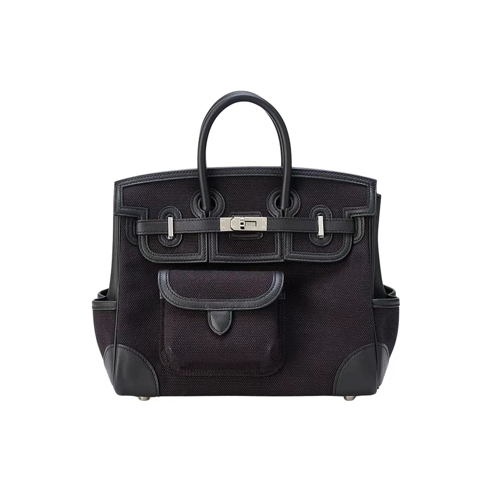 Hermès Birkin Cargo 25 Canvas Swift Bag Palladium Hardware(Mirror Quality)