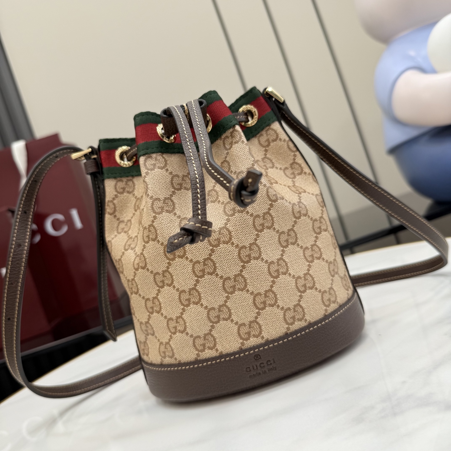 Gucci Mini bucket bag with Web 876060