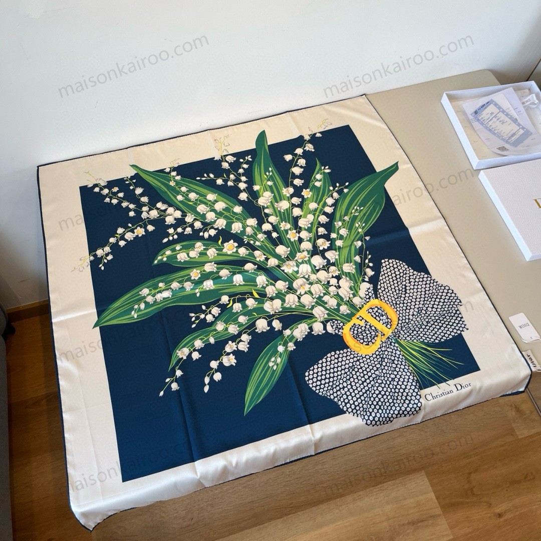 Dior Base Lily of the Valley Square Scarf - KAIROO