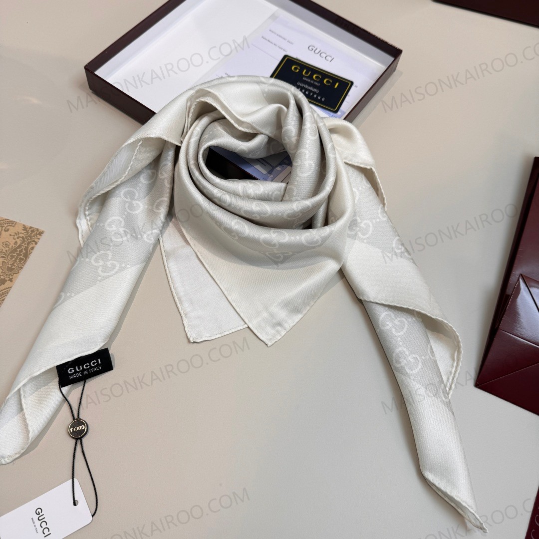 Gucci GG Monogram 90 Silk Scarf - KAIROO