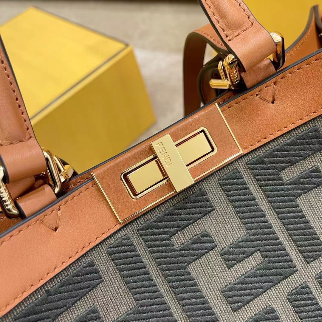 Fendi Iconic Large FF canvas peekaboo X-tote