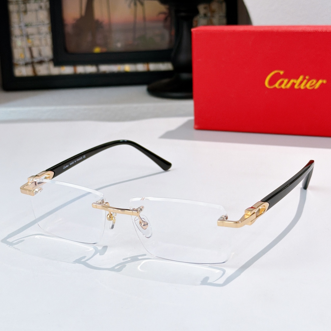 Cartier  Rectangular Rimless Sunglasses Top quality - KAIROO