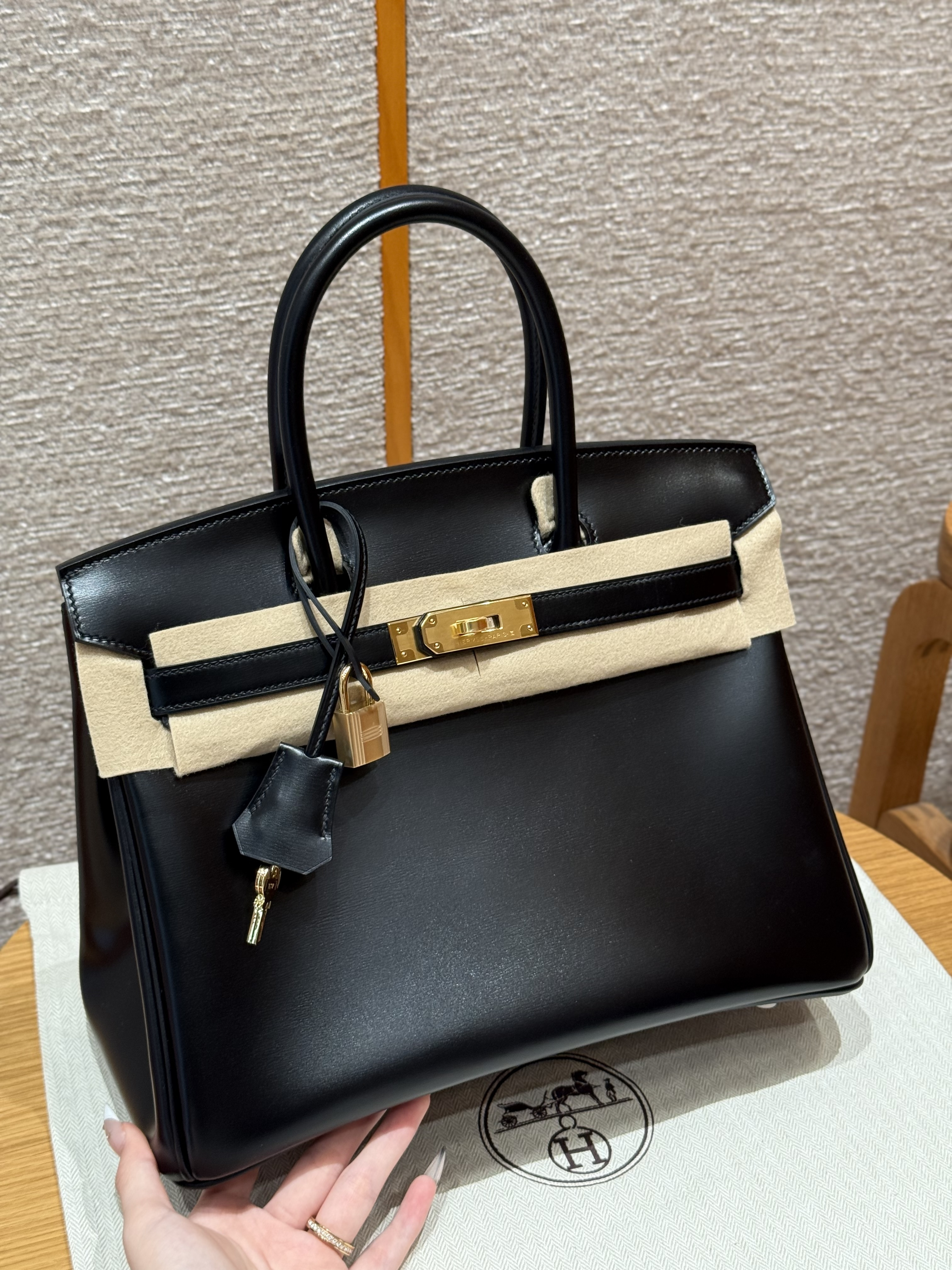 Hermes Black Box Birkin 30 Bag