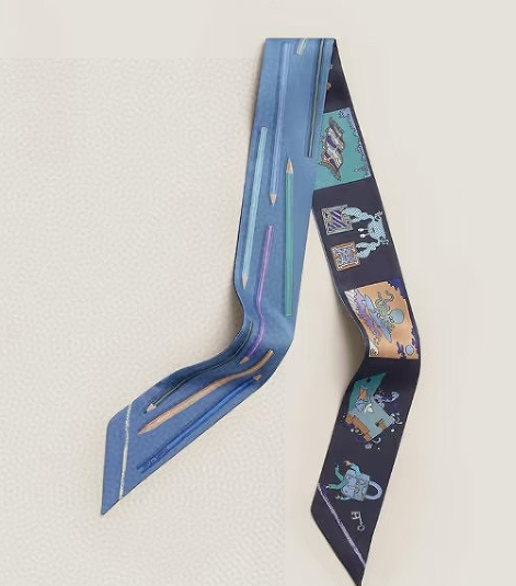 Hermes Silk Twilly Bandeau