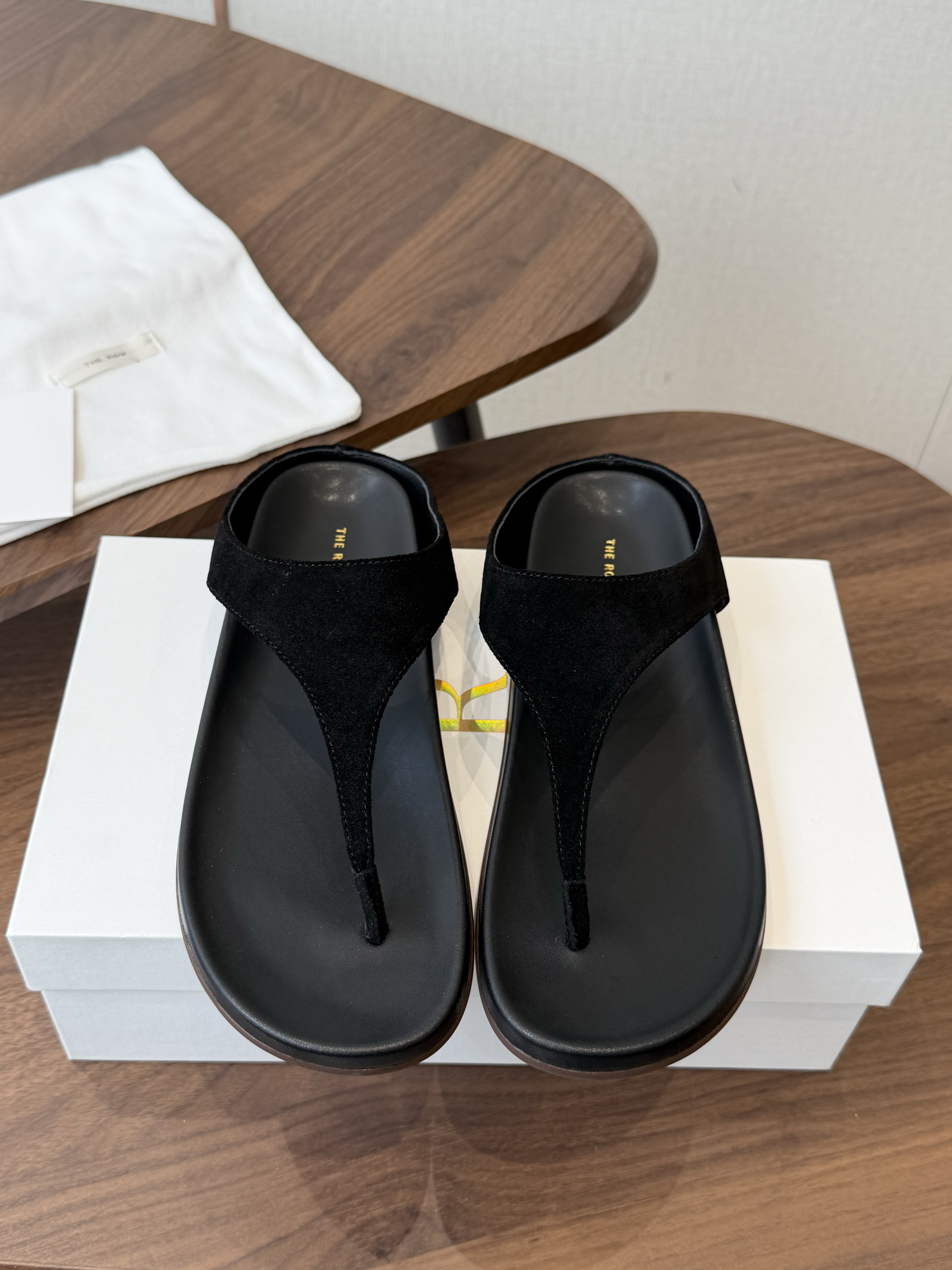The Row Suede Beach Flip-Flop