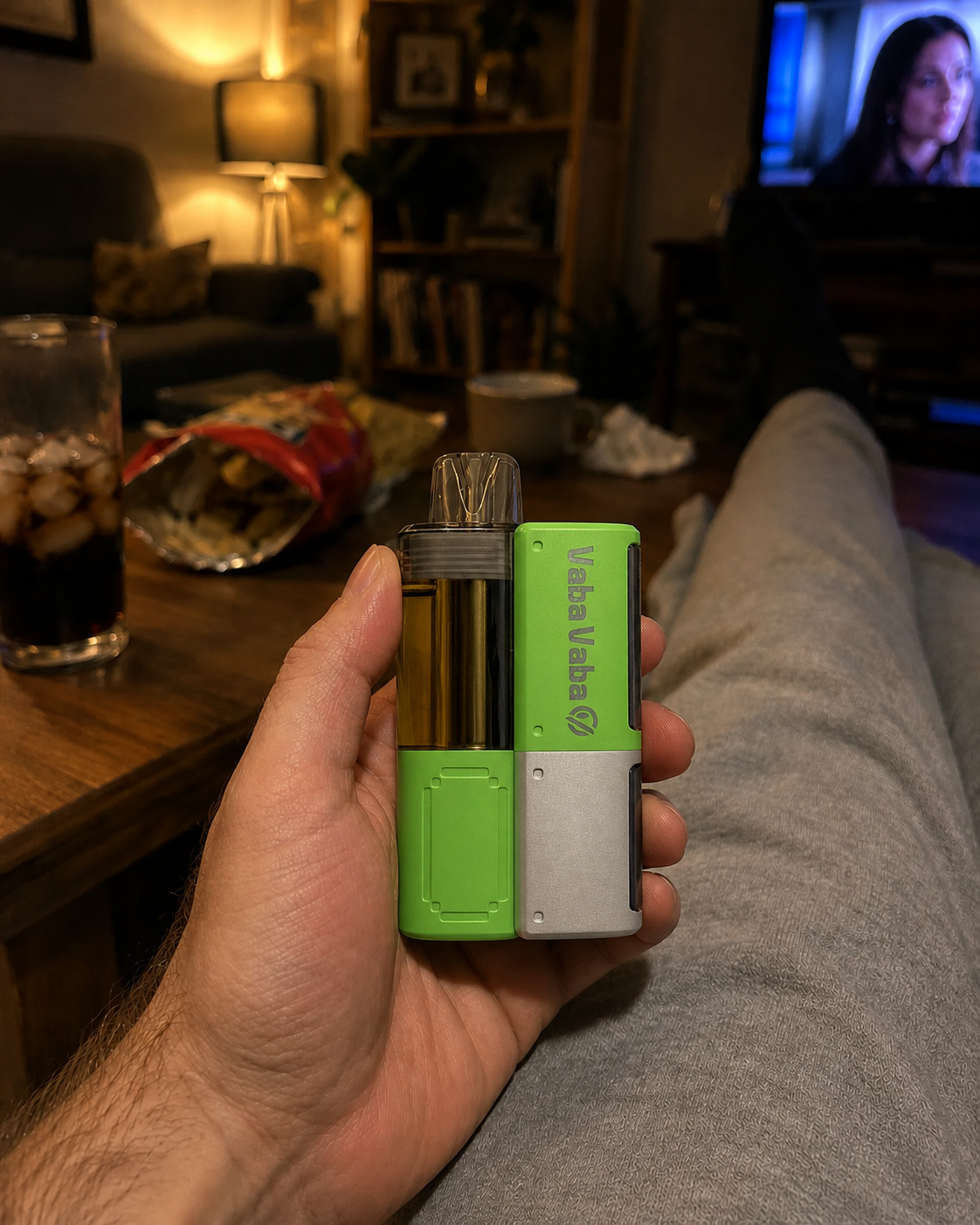 Customer holding Vaba Vaba