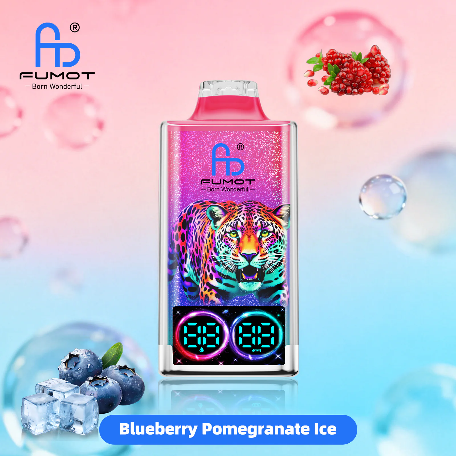 FUMOT Leopard 40K Disposable Vape – Blueberry Pomegranate Ice - Vaba Vape-Shop