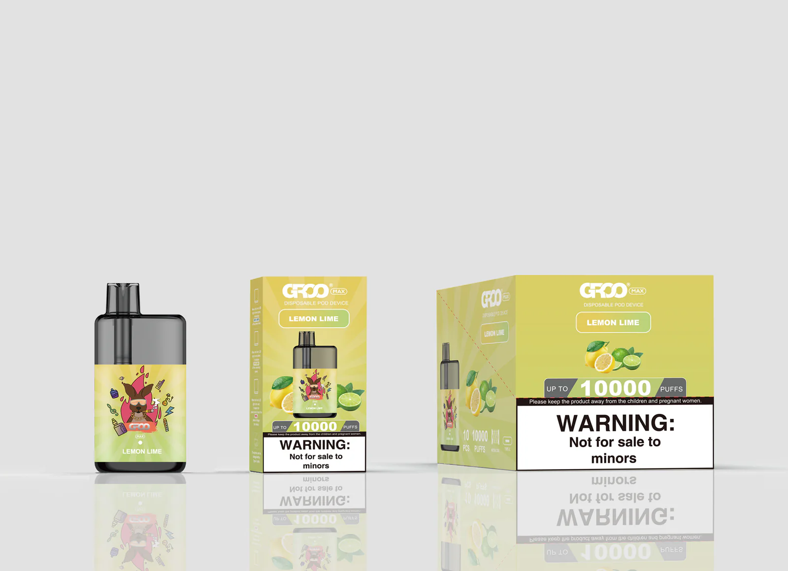 GROO MAX 10K Rechargeable Disposable Vape – Lemon Lime - Vaba Vape-Shop
