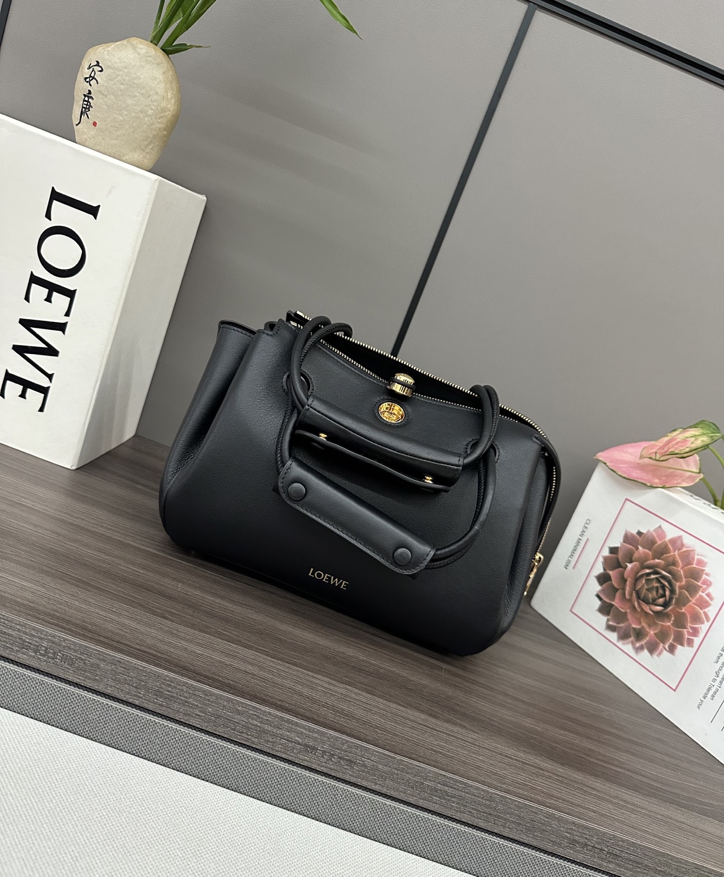 Loewe Small Madrid Handbag in Nappa leather-Black