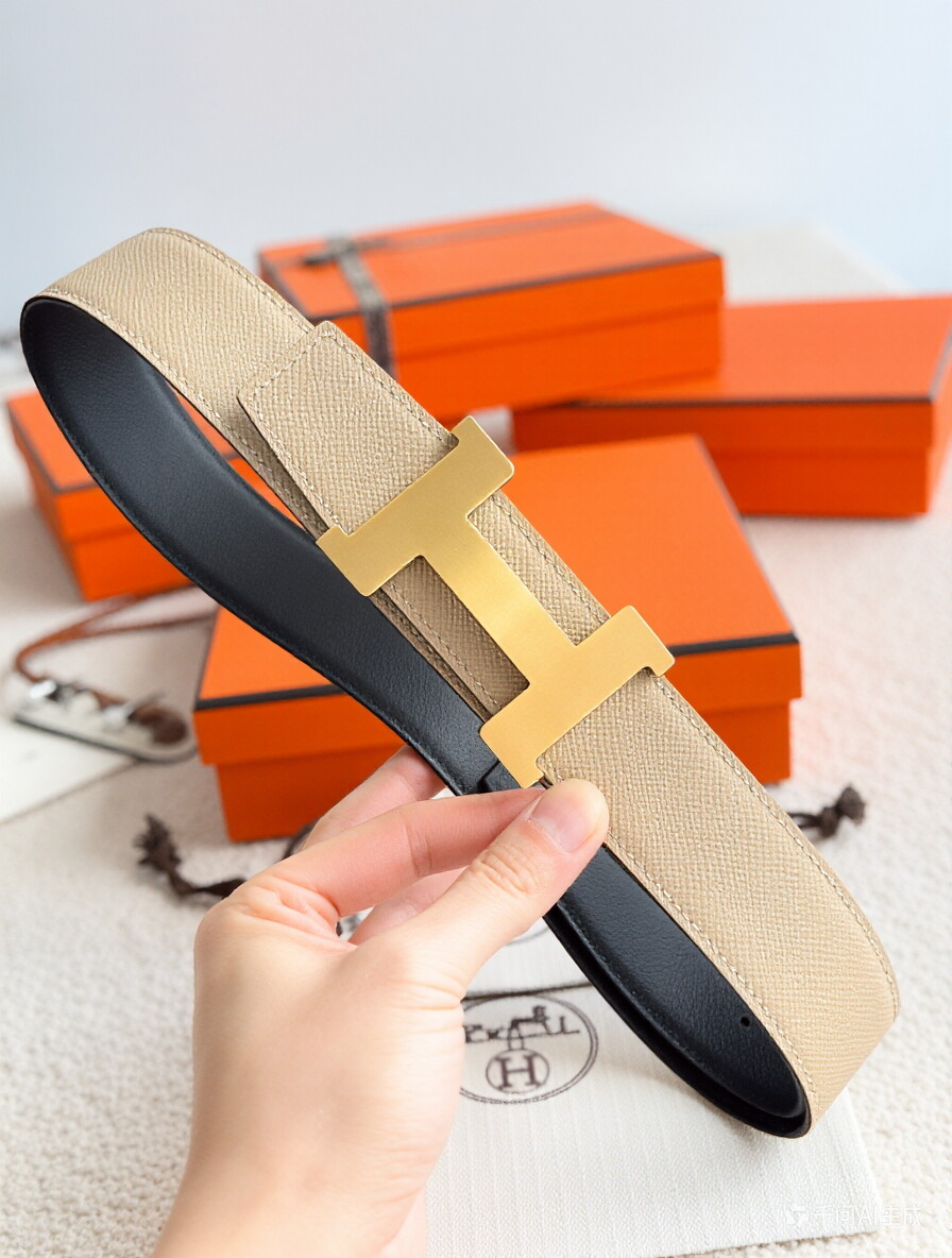 Hermes Constance H Reversible Leather Belt 3.8cm