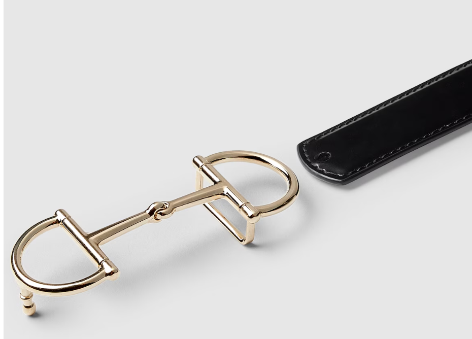 Reversible thin belt with Horsebit 2.5cm