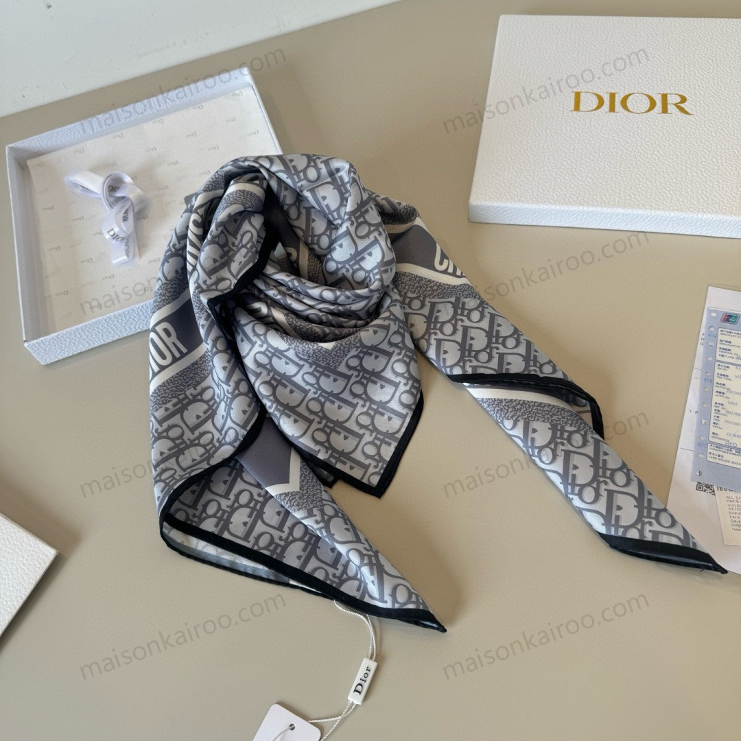 Dior Border Oblique Square Scarf - KAIROO