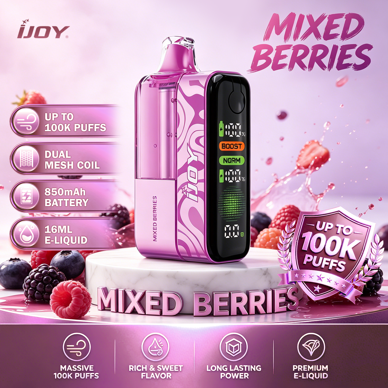 IJOY XP100K Disposable - 15 flavors