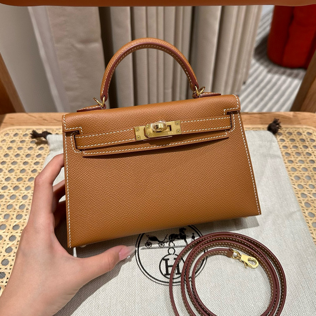 Hermes Gold Epsom Mini Kelly 20 II