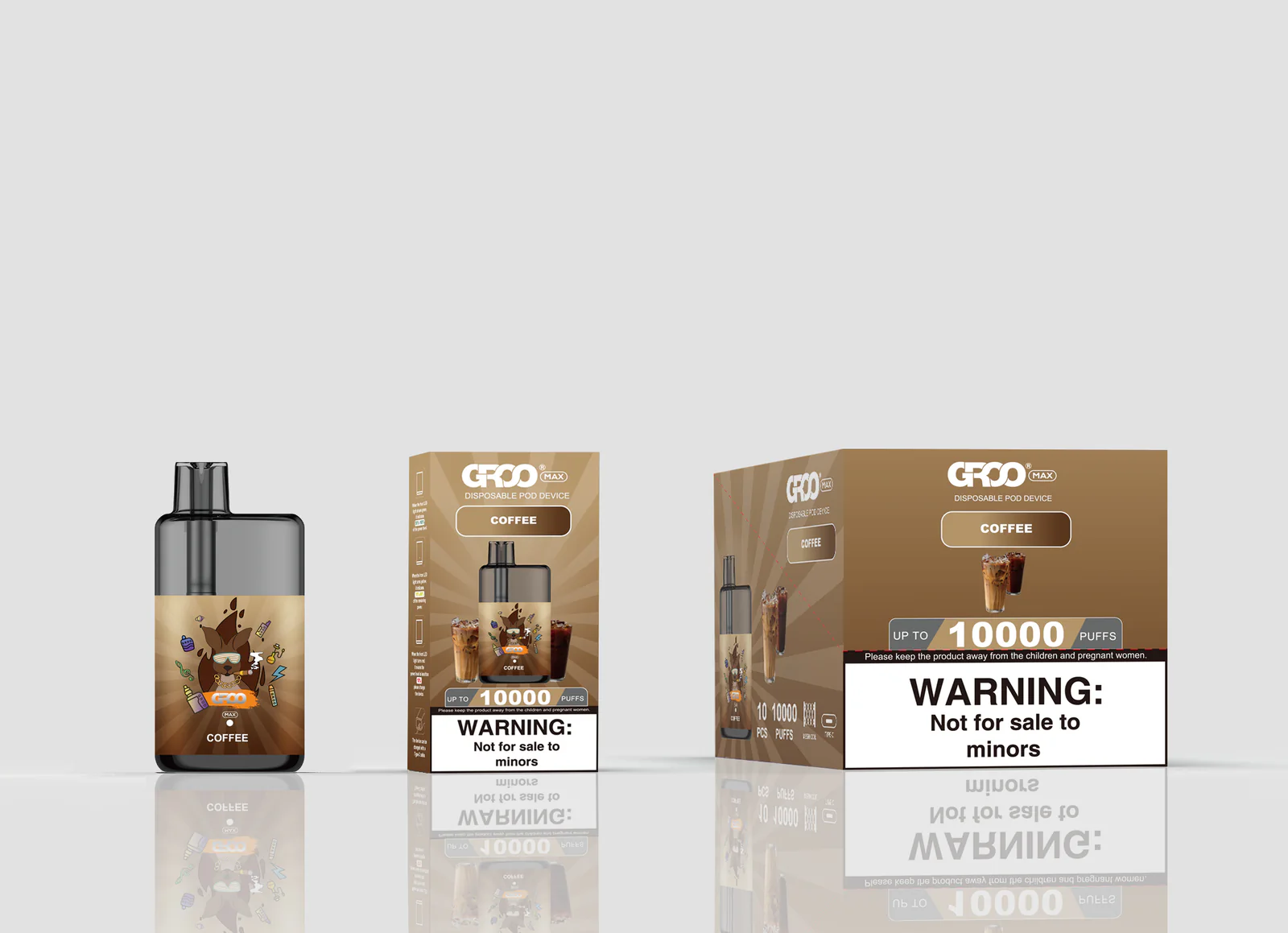 GROO MAX 10K Rechargeable Disposable Vape – Coffee - Vaba Vape-Shop