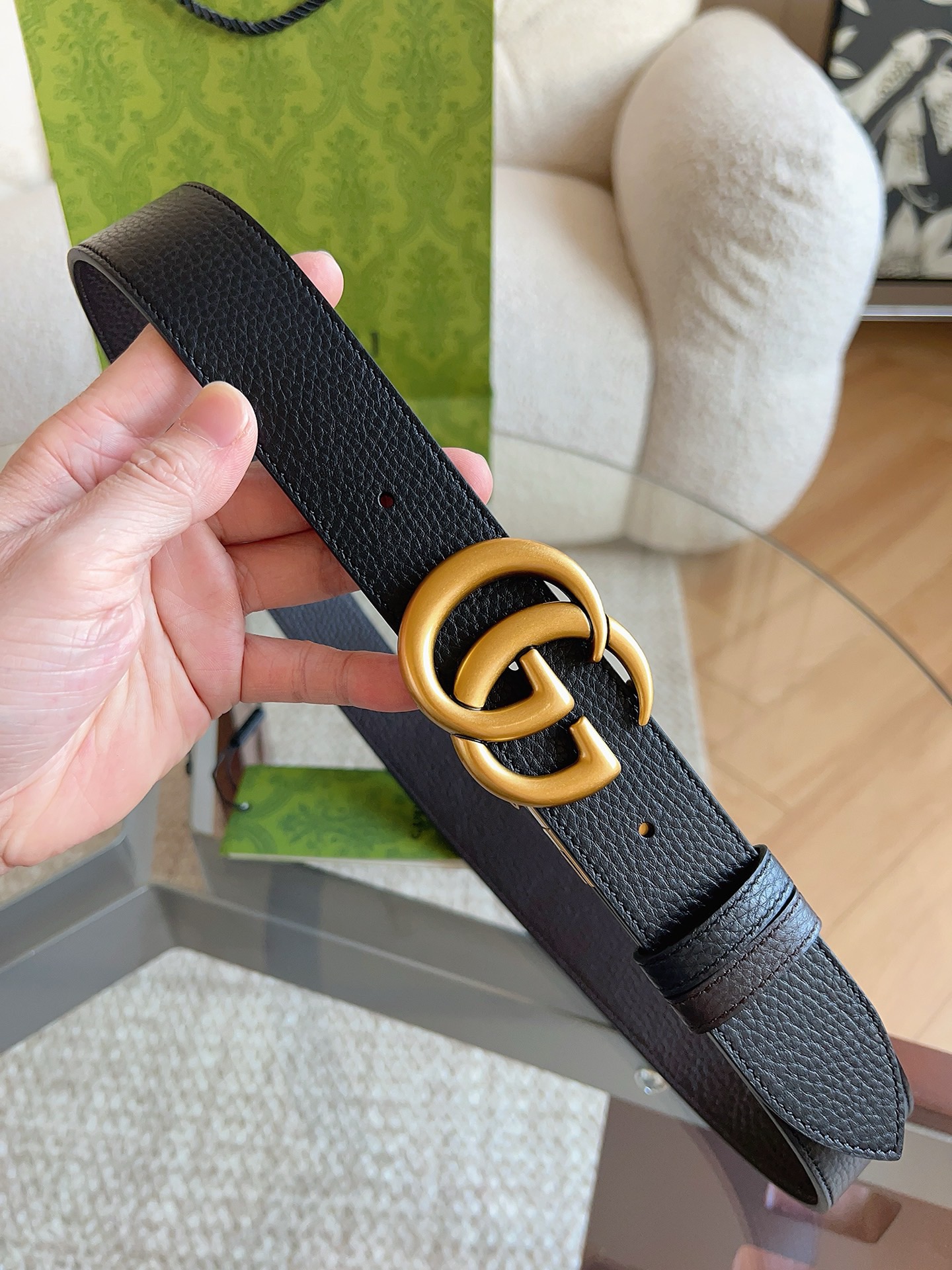 Gucci GG Marmont Leather Belt 3.8cm