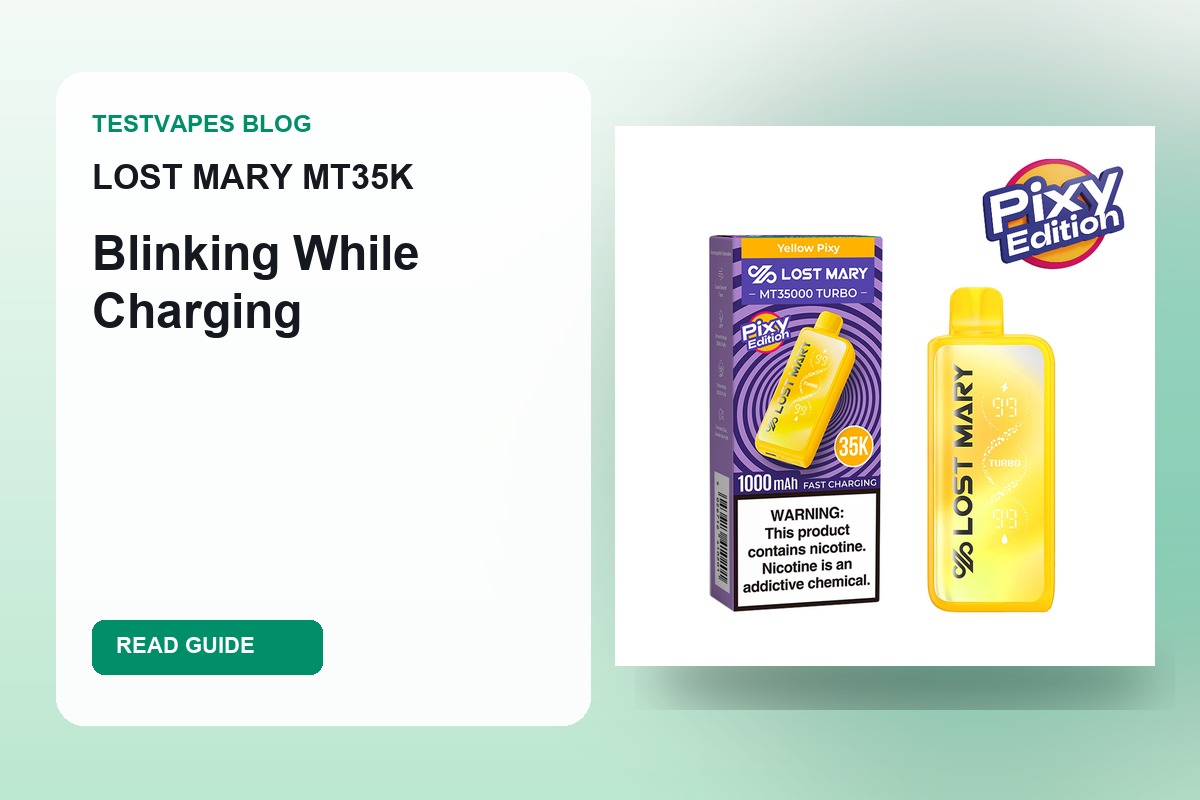 Lost Mary MT35000 disposable vape blog cover for blinking while charging troubleshooting