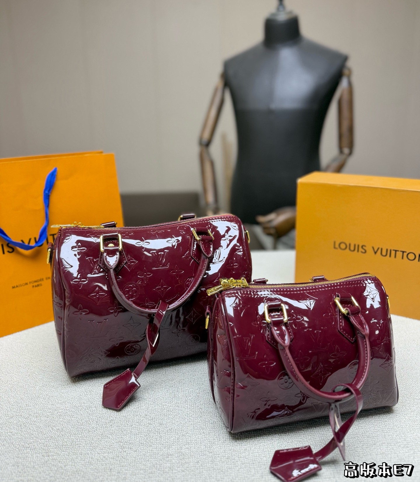 Louis Vuitton LV Speedy 20/25 Vernis Embossed Patent Leather Boston Top Handle Bag - KAIROO