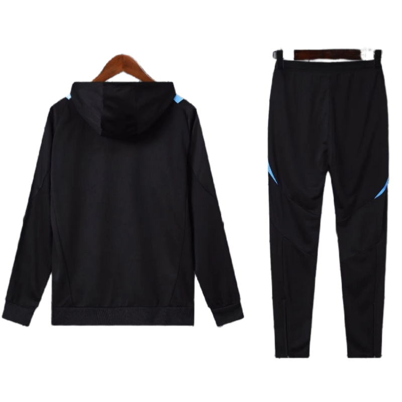 Adidas Argentina Nation 2024-25 Hooded Black Training Tracksuit Kits | Soc Jersey - Premium Football Jersey