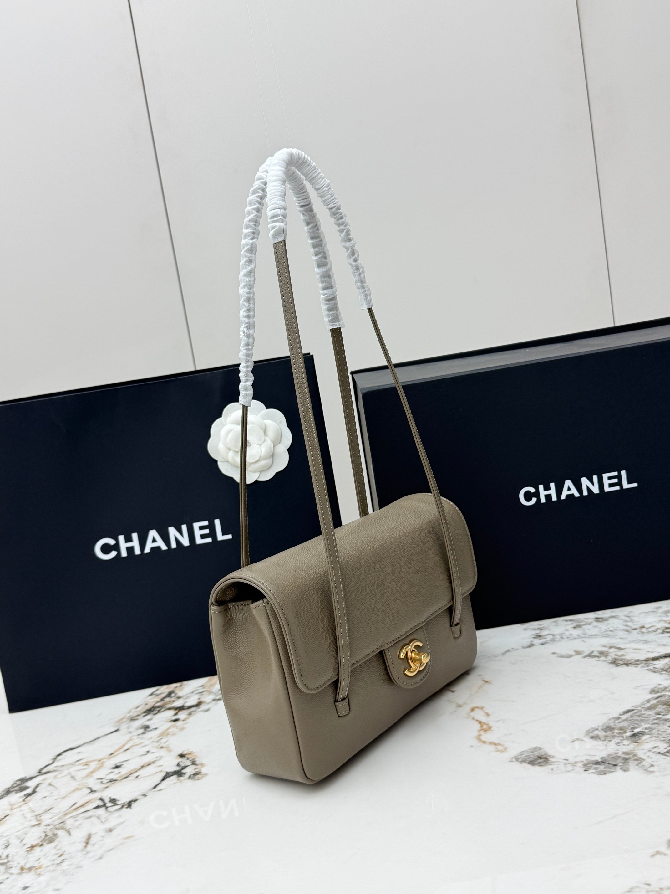 Chanel Spring Summer 2026 Small Flap Bag in Taupe