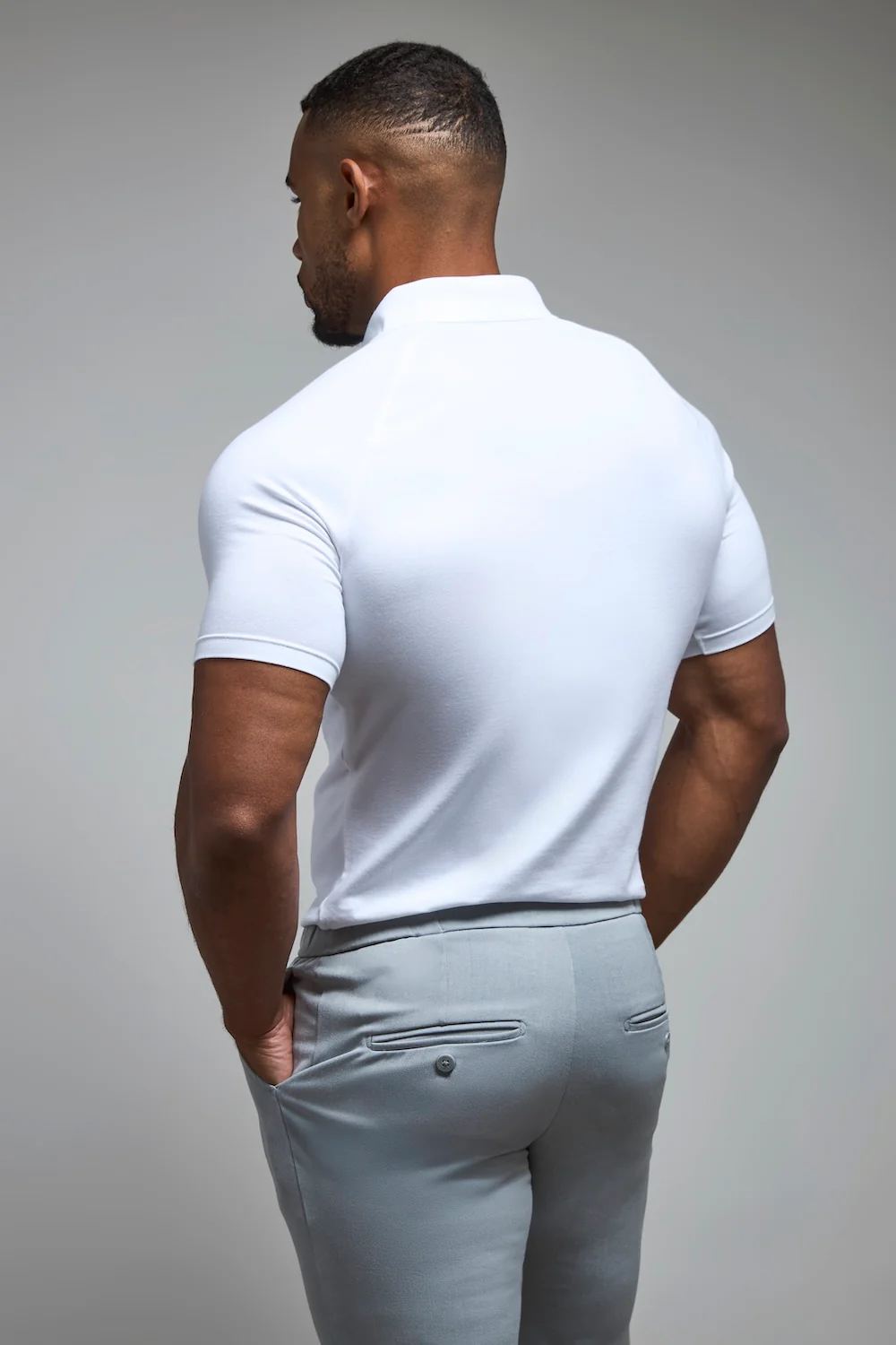 Athletic Fit Polo Shirt in White